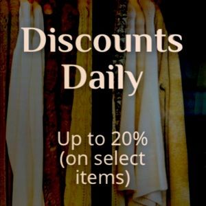 Daily Discounts ~ On Select Items In the Boutique! Shop Now